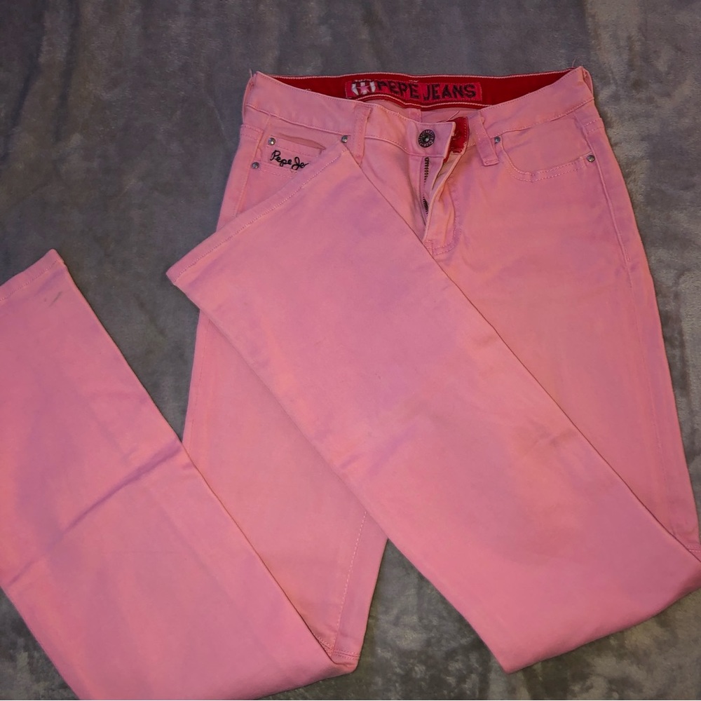 Pepe Jeans Pink Flare/ wide leg  stretchy